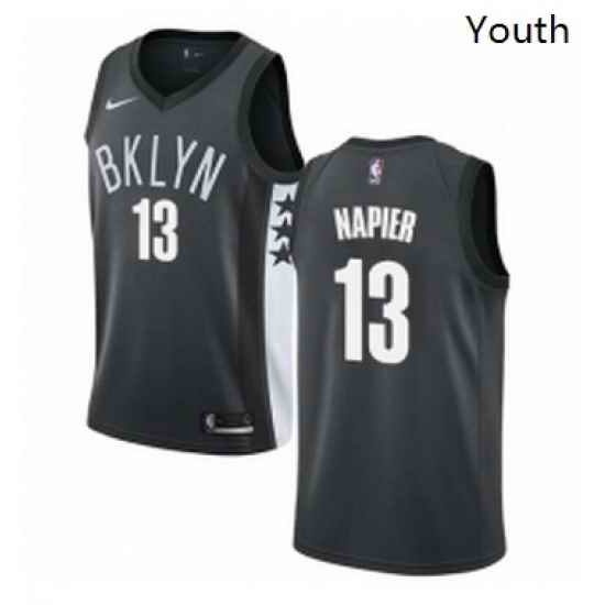 Youth Nike Brooklyn Nets 13 Shabazz Napier Swingman Gray NBA Jersey Statement Edition